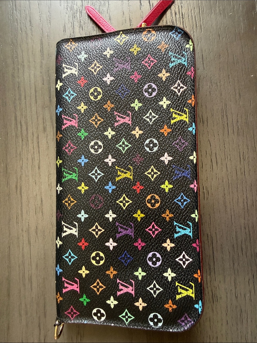 Louis Vuitton Black Multicolor Monogram Zip-Around Wallet